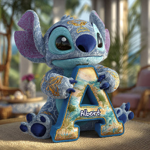 Tropical Alien Alphabet Pillow - Personalized Gift For Adventure Lovers 02TGLU071125