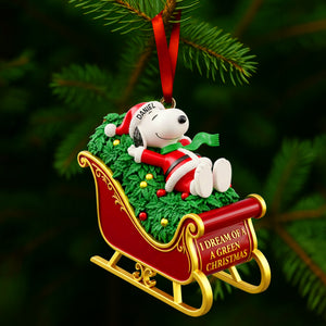 Chilling Sleigh Moment Ornament - Personalized Christmas Gifts For Stoners 08TOLU161025