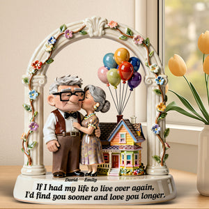 Kissing Old Couple Acrylic Plaque - Personalized Gift For Couples 01NAQN270126