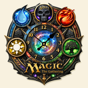 Mystic Element Acrylic Clock – Personalized Gifts For Fantasy Lovers 05huqn241225