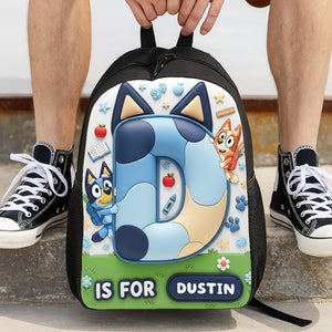 Cute Cartoon Initial Letter Alphabet School Bag Personalized Gifts For Kids 03QHDT060825