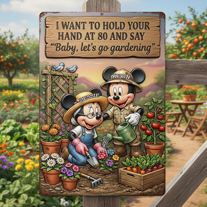 Couple Gardening Metal Sign - Personalized Gifts For Couples 02tota220126