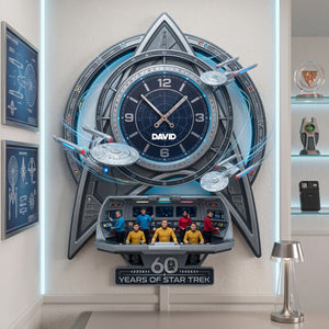 60 Years Of Cosmic Voyage Wall Clock - Personalized Gifts 06tylu180726