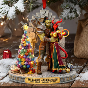 Monster & Devil Newlywed Couple Acrylic Ornament, Personalized Gifts For Couple 08qhqn191125