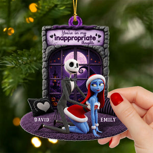 Spooky Couple Christmas Ornament - Personalized Gifts For Couple 01OHQN110826