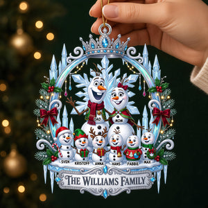 Adorable Snowman Christmas Ornament - Personalized Gifts For Family 02HADT010926