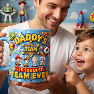 Daddy Best Team Ever Accent Mug - Personalized Gifts For Dads 02palu140526