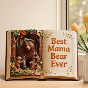Mama Bear Acrylic Plaque - Personalized Gifts For Mom 01TOQN300126