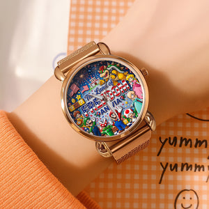 The Land Of Freedom Mesh Strap Quartz Watch - Personalized Gifts For Patriots 02pata060626