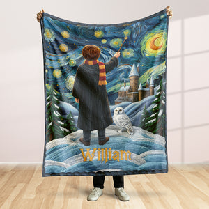 Starry Night Castle Blanket – Personalized Gifts For Fantasy Lovers 01naqn211025