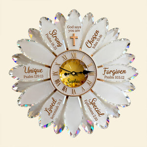 Christian Faith Acrylic Hanging Wall Clock – Personalized Gifts For Christian 06nadt251225