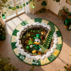 Lucky Clover Round Mat - Personalized Patrick's Day Gifts 02PGLU050226