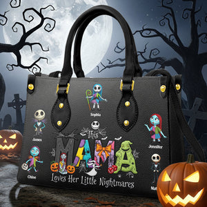 Spooky Mama Halloween Leather Bag Personalized Gifts For Mom 03OHDT030925