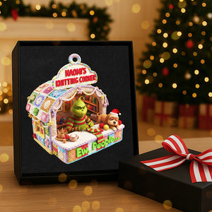 Personalized Gifts For Christmas, Knitting Corner Acrylic Ornament 03kita091025