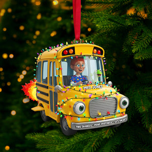 Adventure Bus Custom Photo Ornament - Personalized Christmas Gifts For Teachers 06NALU160925