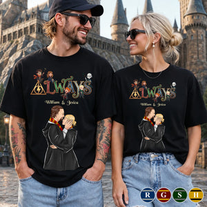 Fantasy Magical Couple Shirt - Personalized Gifts For Couple 02huqn050626