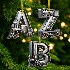Custom Alphabet Letter Gifts For Train Lovers Christmas Ornament 05xqtn231024 - Ornament - GoDuckee