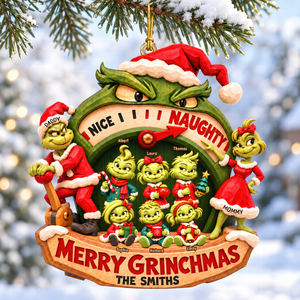 Naughty Family Christmas Ornament - Personalized Gifts For Family 05HAQN081026