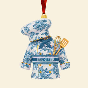 Toile de Jouy Christmas Ornament - Personalized Gift for Chefs 03pgqn181025