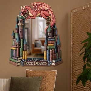 Dragon Reading Books Mirror, Personalized Gifts For Fantasy Books Lovers 04qhqn280725