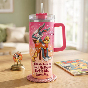 Love Me Colorful 40oz Tumbler With Handle - Personalized Gifts For Couples 01hutn060826