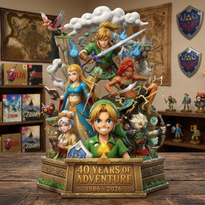 40 Years of Adventure & Courage Shaped Plaque – Personalized Anniversary Gift 01TOTN170326