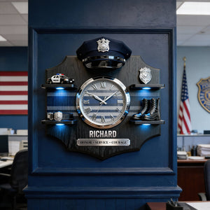 Police Appreciation Acrylic Clock – Personalized Gifts For Police Officers 01toqn271225