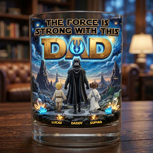 The Best Warrior Dad And Kids Drinking Glass - Personalized Gifts For Dads 01tytn220526
