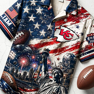 Proud American Hawaiian Shirt - Personalized Gifts For Sport Lovers 04pata090626