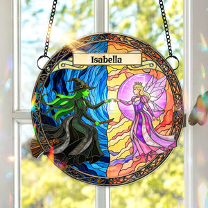 Light x Shadow Witch Suncatcher  - Personalized Gifts For Witch Lovers 05HYLU080825