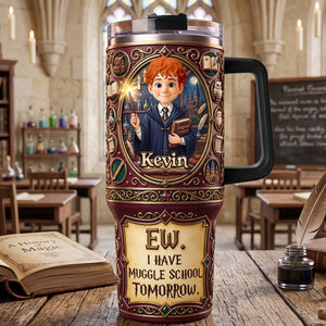 Whimsical World Back To School 40oz Colorful Tumbler - Personalized Gifts For School Tumbler 03TYTA010826