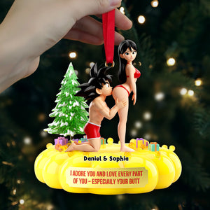 Cheeky Kiss Couple Ornament - Personalized Gift For Couples 05OHLU111125
