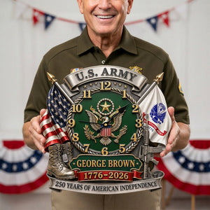 Pride of Veteran Wall Clock - Personalized Patriotic Gifts 04HUQN020626