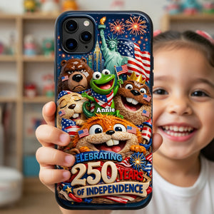 USA 250th Anniversary Cute Character Squad Phone Case - Personalized Gifts 07tylu160326