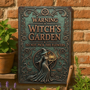 Witch's Garden Personalized Funny Gifts For Witch Lovers Metal Sign 02natn150725