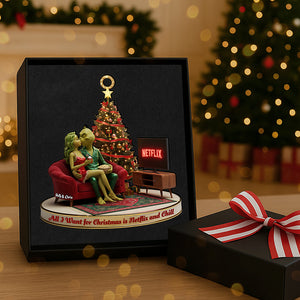 Kissing Couple Custom Shape Acrylic Ornament, Personalized Gifts For Christmas 03pgta231025