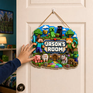 Pixel Landscape Acrylic Sign - Personalized Gifts 03NADH140726