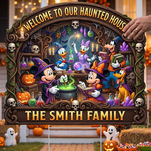 Welcome To The Haunted Crew Yard Sign - Personalized Gifts For Family 08TODT040826