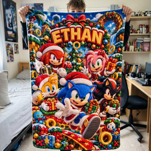 Festive Ring Adventure Blanket - Personalized Gifts For Game Lovers 04NATN201026-Homacus
