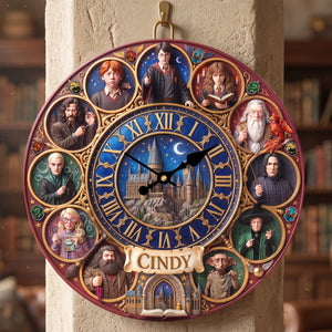 Fantasy Wizard Acrylic Hanging Wall Clock - Personalized Gifts For Fantasy Lovers 03hutn080726