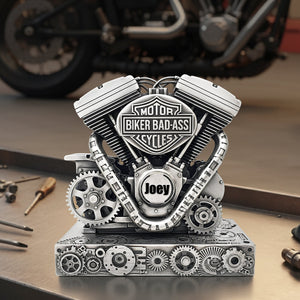 Strong Motorcycle Engine Acrylic Plaque - Personalized Gifts For Bikers 03QHLU170925