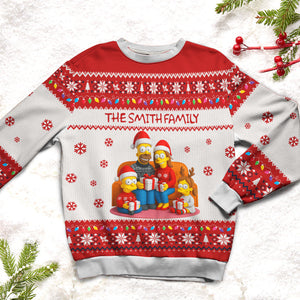 Custom Photo Christmas Gifts For Family Ugly Sweater 04natn250825