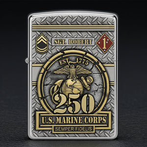 Military 250th Anniversary Flame Lighter, Personalized Gifts For Veteran 02qhtn300725