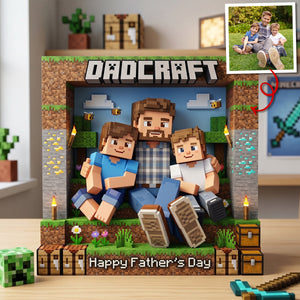 Pixel Dad Acrylic Plaque - Personalized Custom Photo Gift For Dad 02NATN160426