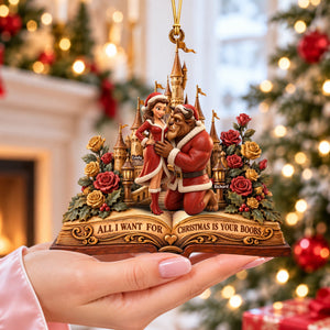 Playful Couple Romance Ornament - Personalized Christmas Gifts 03ohqn100926