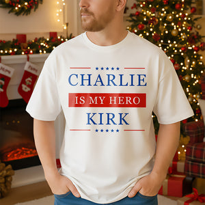 Patriotic Tribute Shirt – Charlie Kirk Is My Hero 04acqn110925