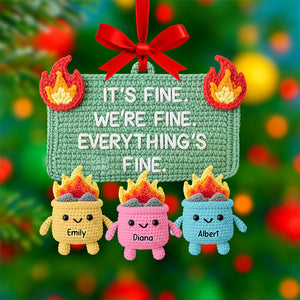 Funny Fire Meme Christmas Ornament - Personalized Gifts For Coworkers 03naqn190825 - Ornament - GoDuckee