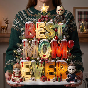 Best Mom/Dad Ever Horror Version Light Box - Personalized Christmas Gifts For Horror Lovers 04patn190826