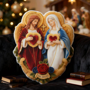 Sacred Hearts Christian Pillow - Personalized Gifts For Christian Family 02TGLU191225