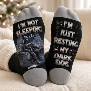 Not Sleeping, Just Resting Socks - Personalized Gifts For Film Lovers 03TODT230926